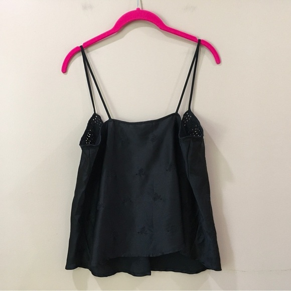 Zara embroidered camisole top black - Picture 3 of 6